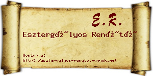 Esztergályos Renátó névjegykártya