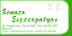 renato esztergalyos business card